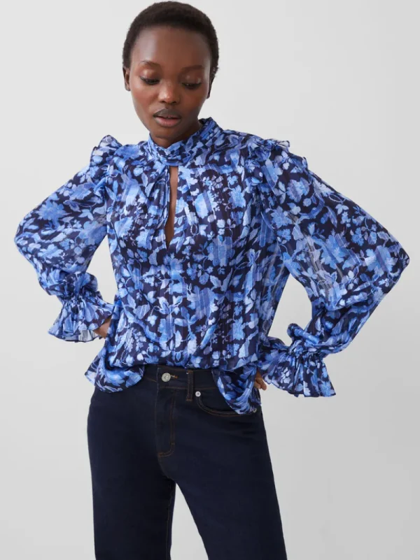 FRENCH CONNECTION Tops<Cynthia Fauna Top MidnightBlue
