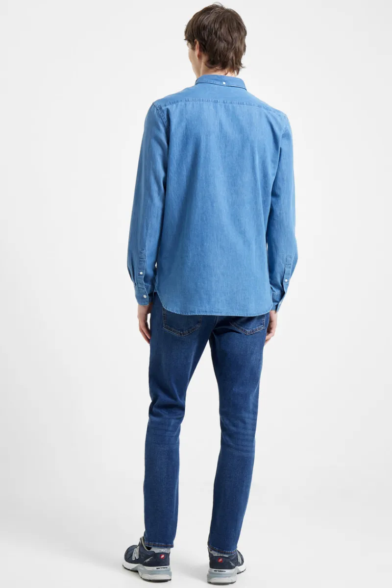 FRENCH CONNECTION Men's Shirts<Denim Long Sleeve Shirt MidWash