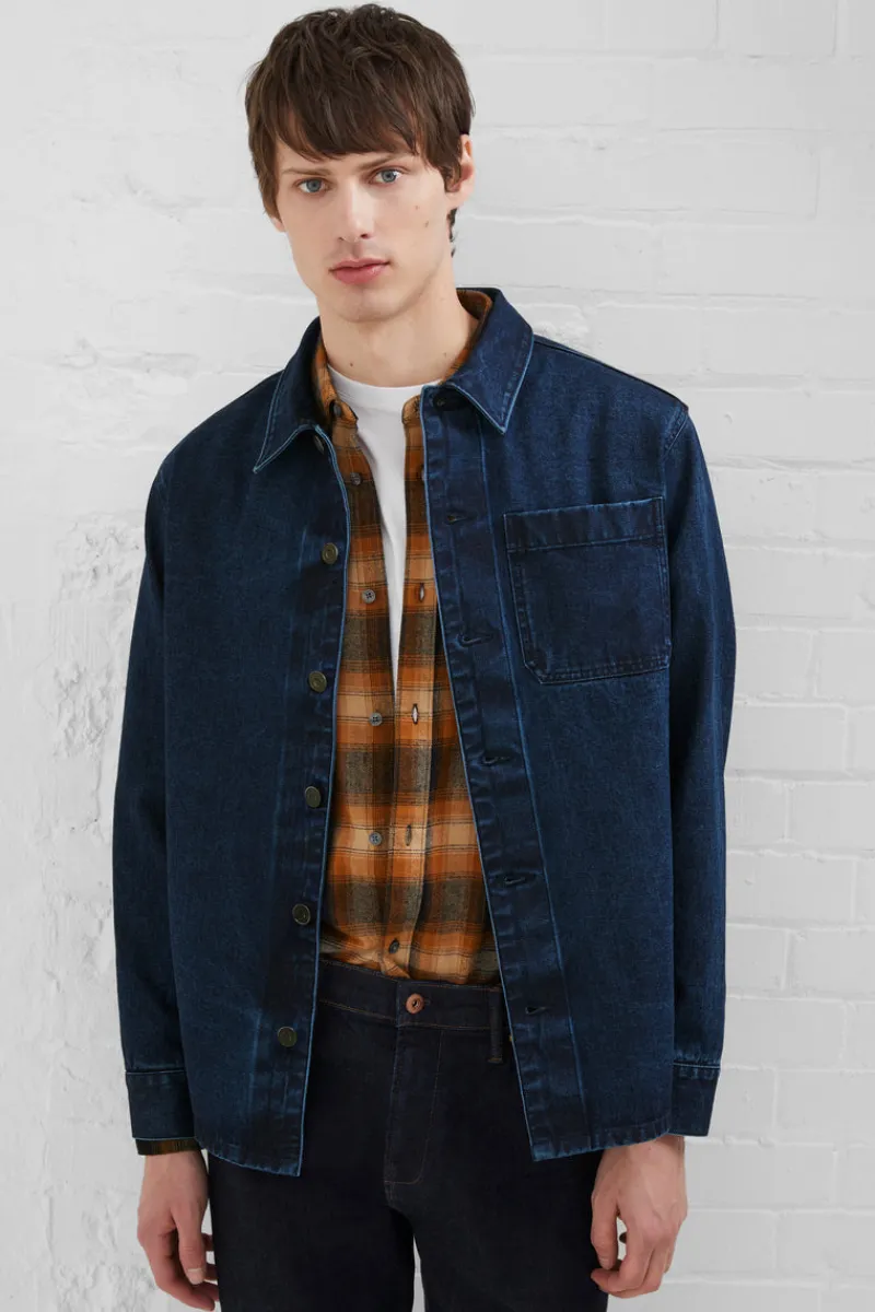 FRENCH CONNECTION Sale | Men's Shirts | Coats & Jackets<Denim Overshirt MidWash