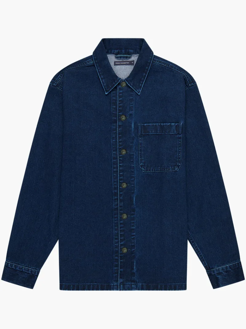 FRENCH CONNECTION Sale | Men's Shirts | Coats & Jackets<Denim Overshirt MidWash