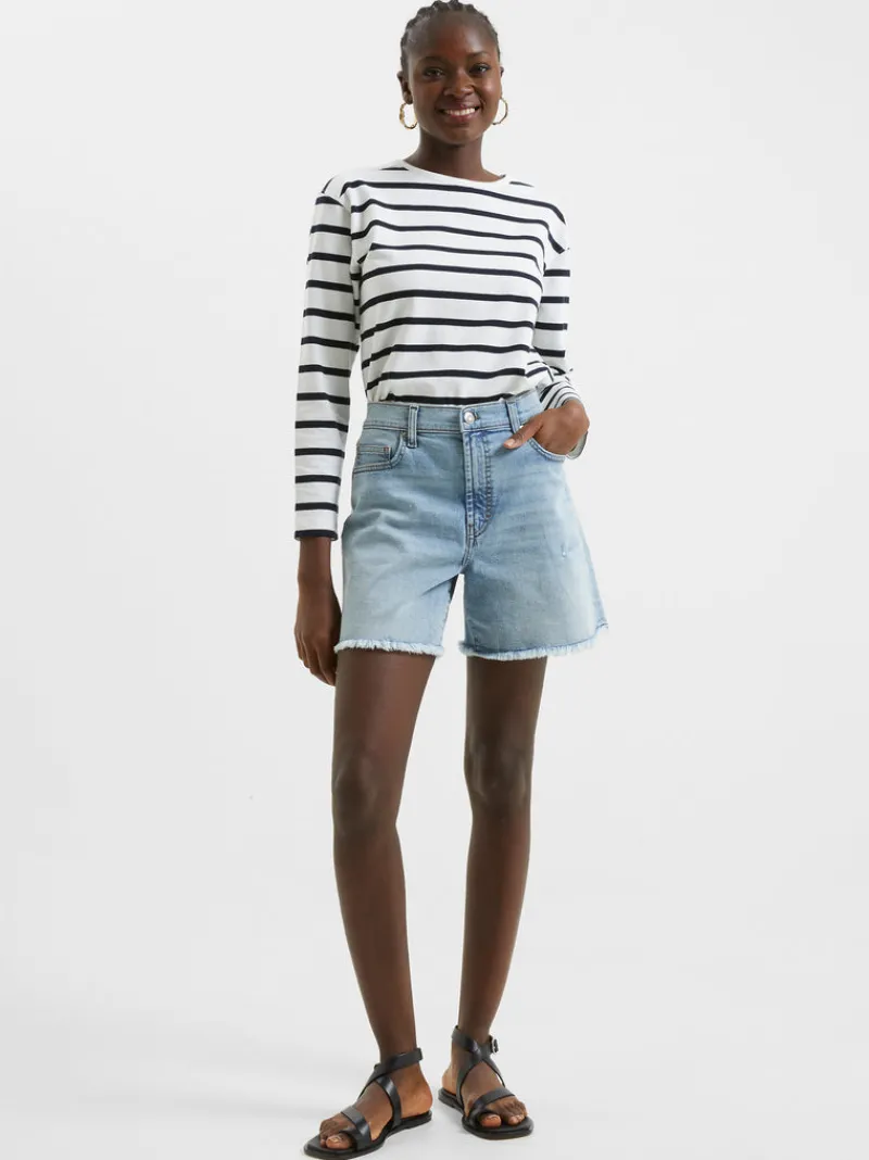 FRENCH CONNECTION Skirts & Shorts<Denim Stretch Boyfriend Shorts BleachedOut