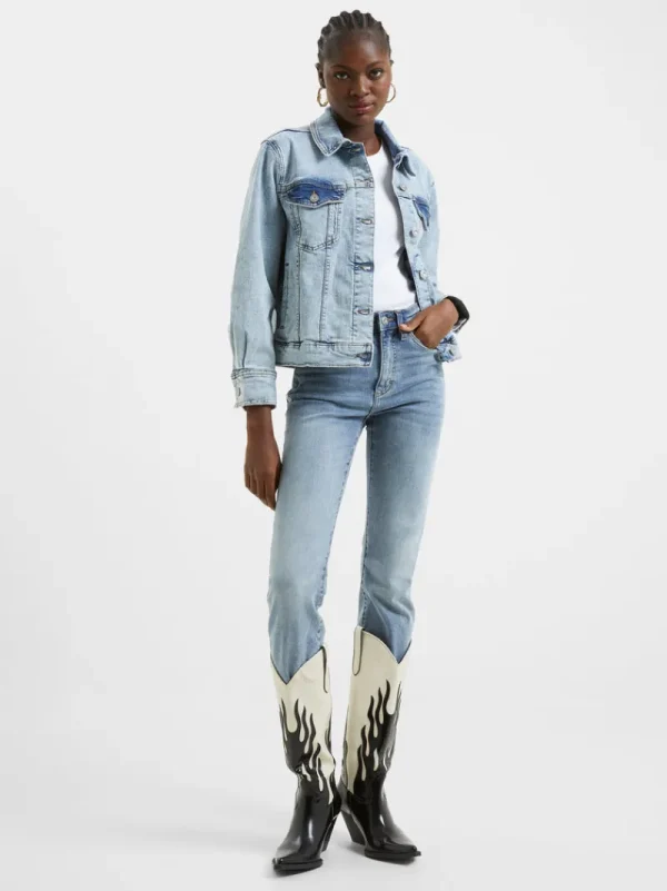 FRENCH CONNECTION Coats & Jackets<Denim Stretch Trucker Jacket BleachedOut