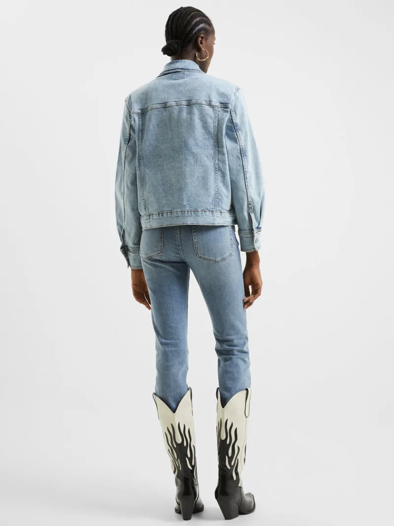 FRENCH CONNECTION Coats & Jackets<Denim Stretch Trucker Jacket BleachedOut