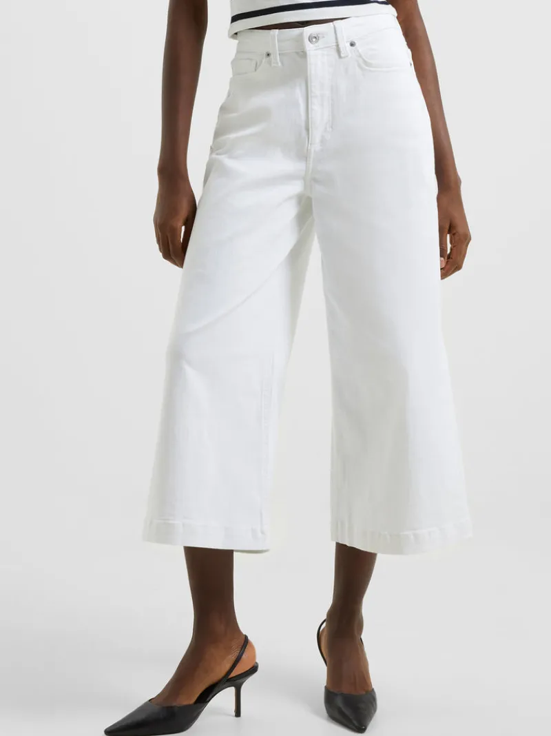 FRENCH CONNECTION Jeans | Women's Trousers<Denim Stretch Culottes White