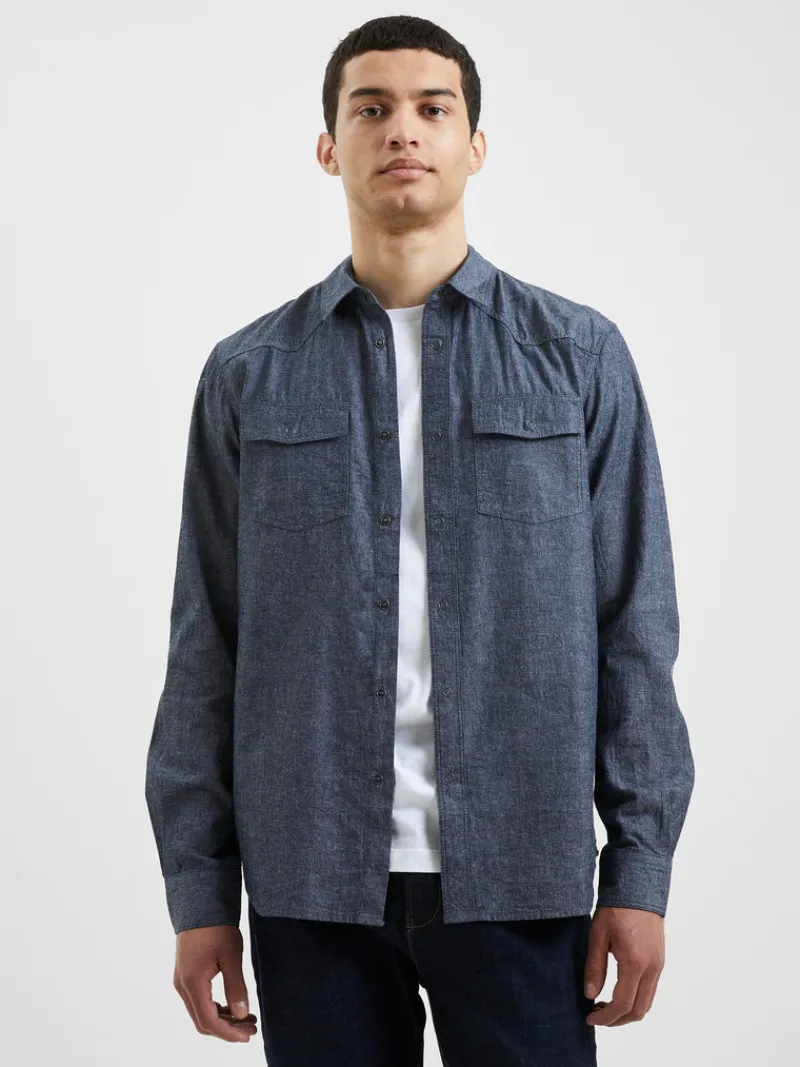 FRENCH CONNECTION Men's Shirts<Denim Western Shirt RinseWash