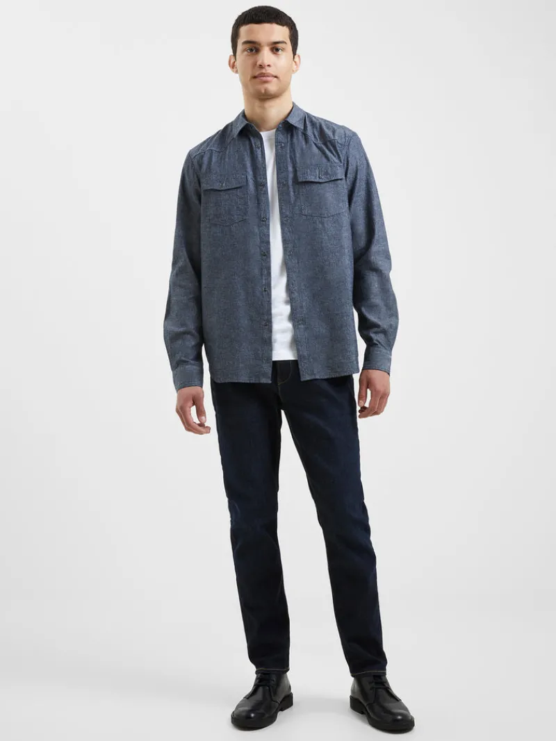 FRENCH CONNECTION Men's Shirts<Denim Western Shirt RinseWash