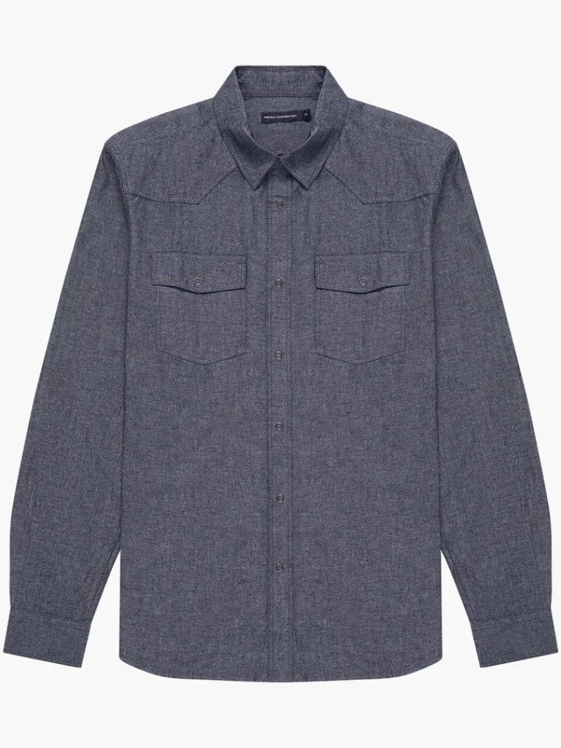 FRENCH CONNECTION Men's Shirts<Denim Western Shirt RinseWash