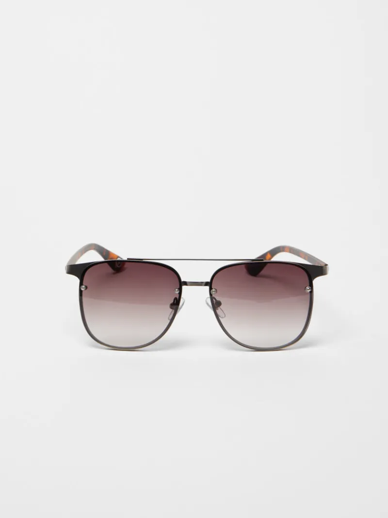 FRENCH CONNECTION Sunglasses<D-Frame Sunglasses Gunmetal