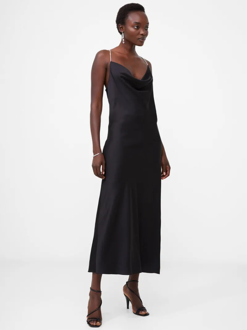 FRENCH CONNECTION Wedding Guest Dresses | Sale<Diamante Strap Slip Dress Black