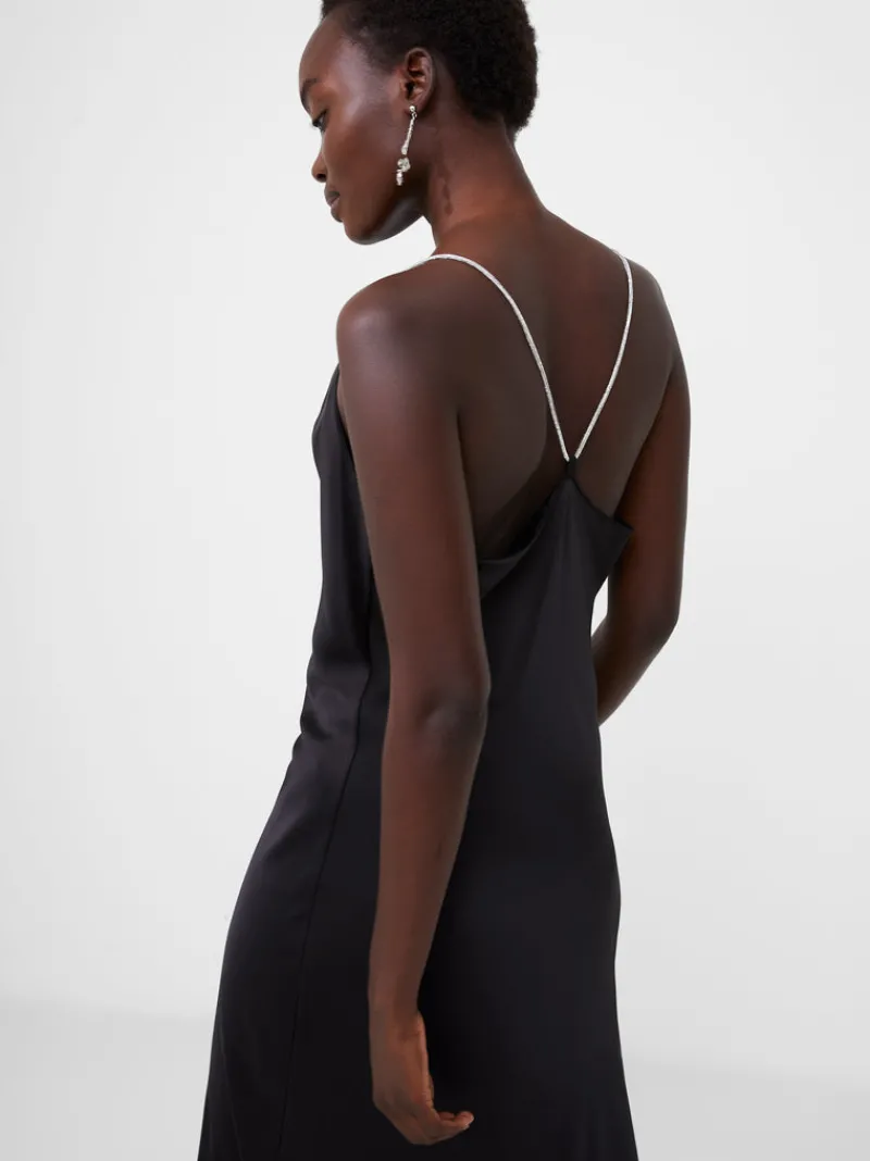 FRENCH CONNECTION Wedding Guest Dresses | Sale<Diamante Strap Slip Dress Black