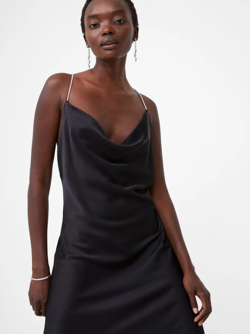 FRENCH CONNECTION Wedding Guest Dresses | Sale<Diamante Strap Slip Dress Black