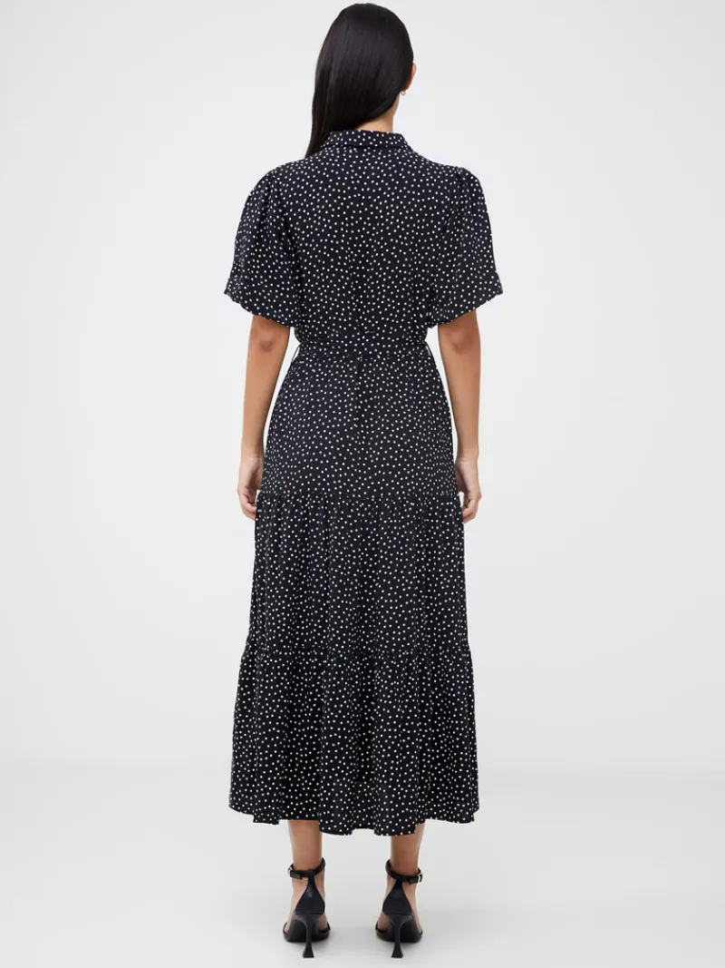 FRENCH CONNECTION Day Dresses<Dotty Puff Sleeve Shirt Dress Black/White