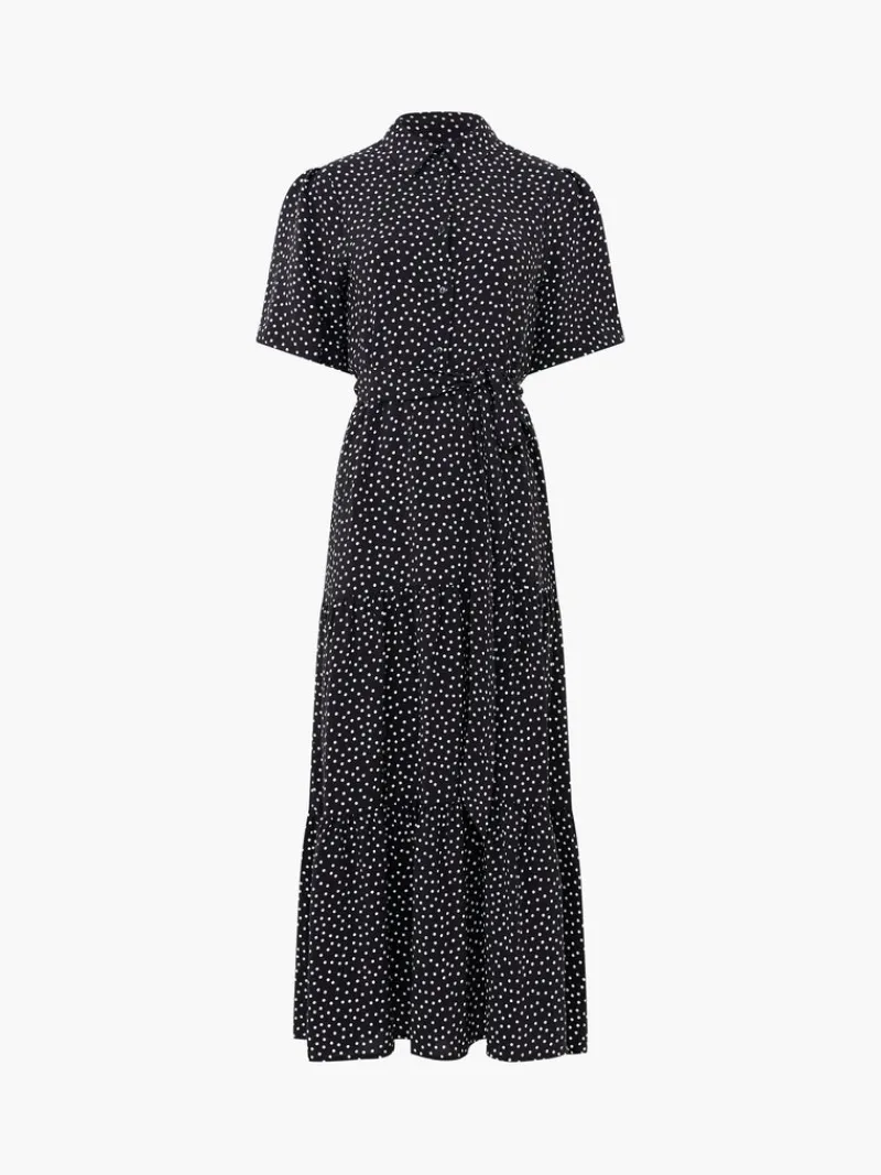 FRENCH CONNECTION Day Dresses<Dotty Puff Sleeve Shirt Dress Black/White