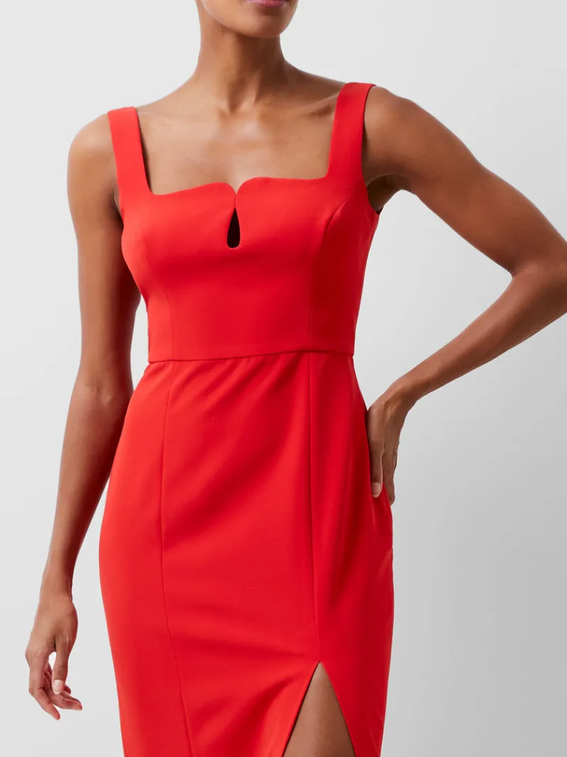 FRENCH CONNECTION Midi Dresses | Dresses<Echo Crepe Keyhole Midi Dress TrueRed