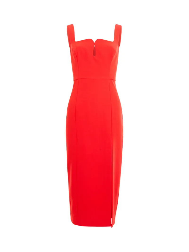 FRENCH CONNECTION Midi Dresses | Dresses<Echo Crepe Keyhole Midi Dress TrueRed