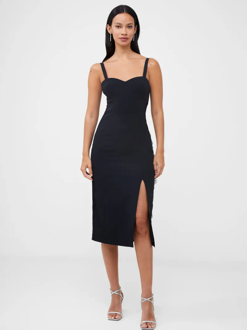FRENCH CONNECTION Wedding Guest Dresses<Echo Crepe Lace Dress Blackout