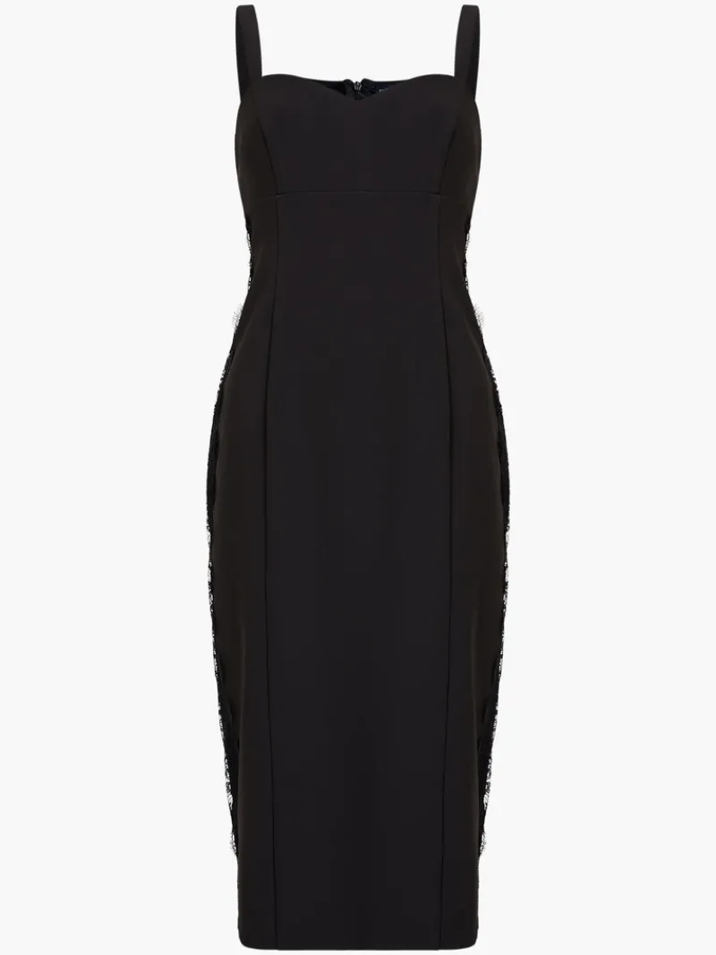 FRENCH CONNECTION Wedding Guest Dresses<Echo Crepe Lace Dress Blackout