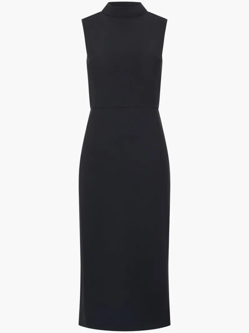 FRENCH CONNECTION Wedding Guest Dresses<Echo Crepe Mock Neck Dress Blackout