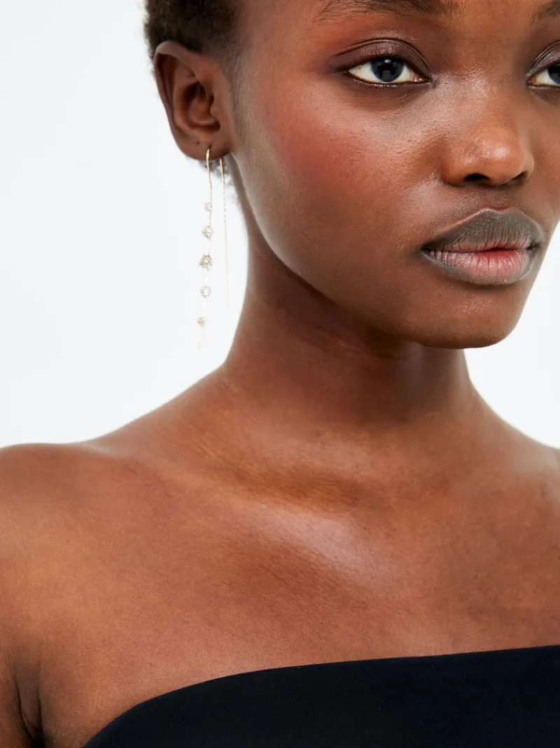 FRENCH CONNECTION Party Dresses | Wedding Guest Dresses | Midi Dresses | Black Dresses | Dresses<Echo Crepe Strapless Midi Dress Blackout