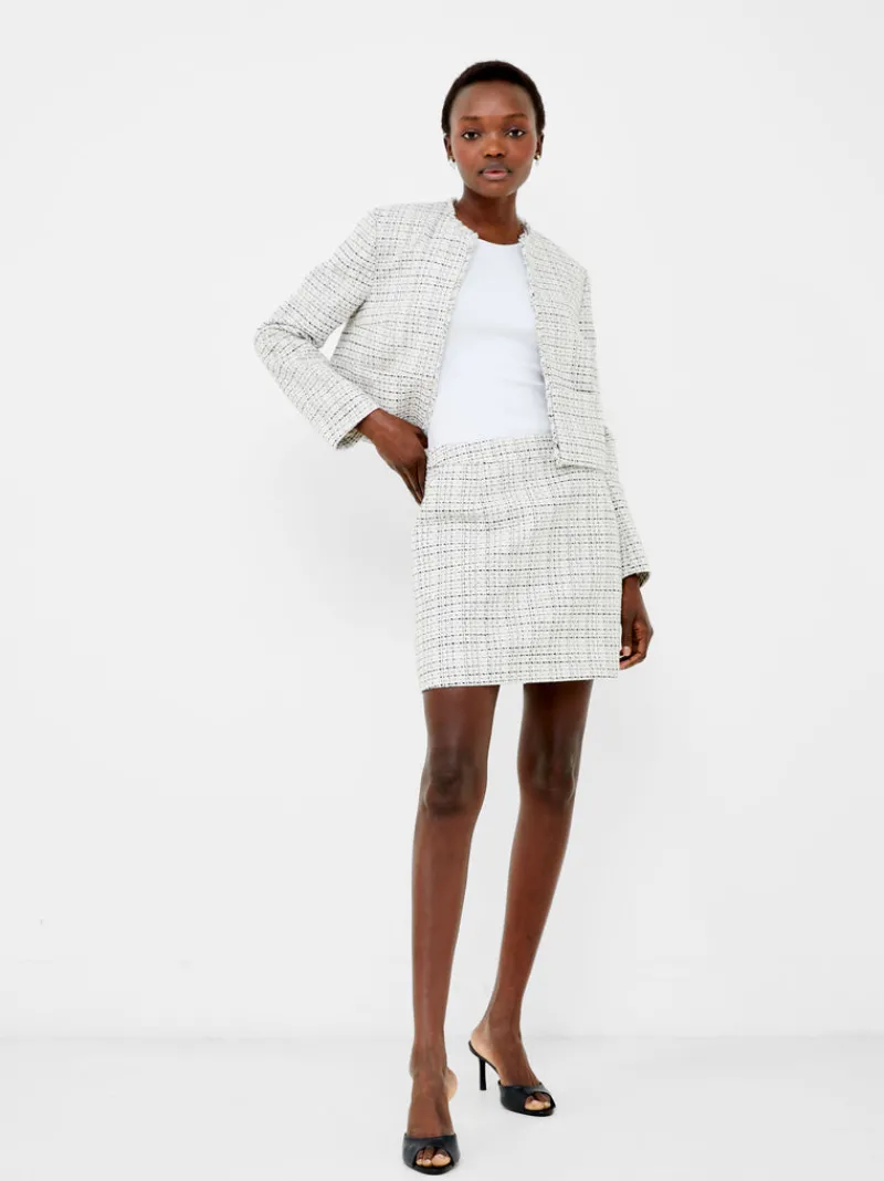 FRENCH CONNECTION Women's Suits | Women's Blazers | Coats & Jackets<Effie Boucle Collarless Blazer ClassicCream/Blacko