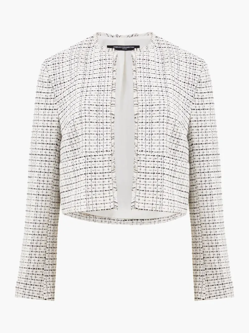 FRENCH CONNECTION Women's Suits | Women's Blazers | Coats & Jackets<Effie Boucle Collarless Blazer ClassicCream/Blacko