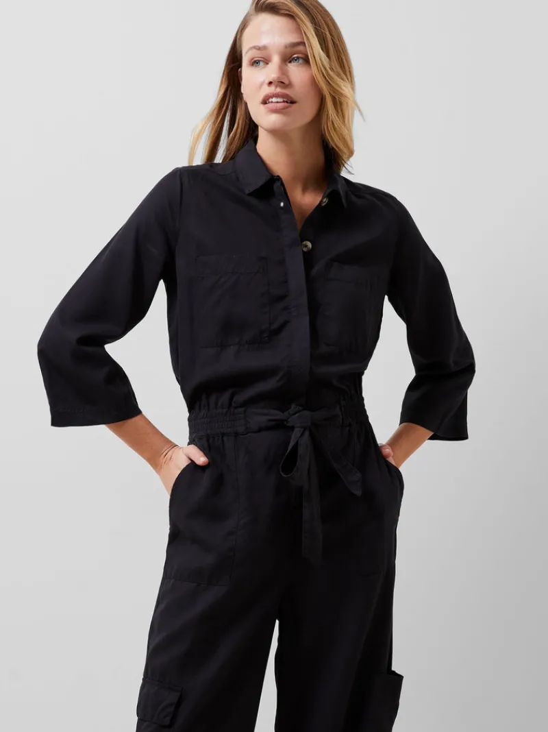 FRENCH CONNECTION Jumpsuits & Playsuits<Elkie Twill Jumpsuit BlackAsh