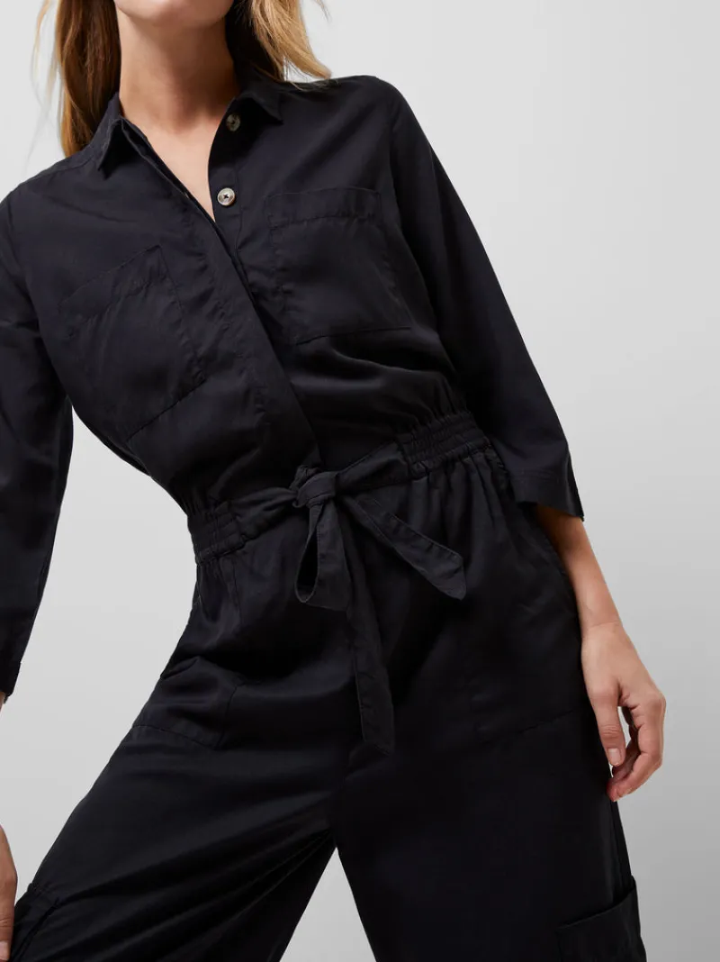 FRENCH CONNECTION Jumpsuits & Playsuits<Elkie Twill Jumpsuit BlackAsh