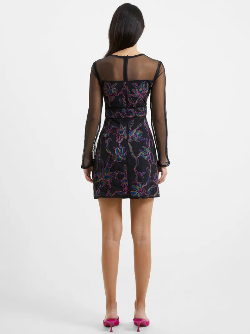 FRENCH CONNECTION Party Dresses<Emilia Embroidered Mini Dress Blackout