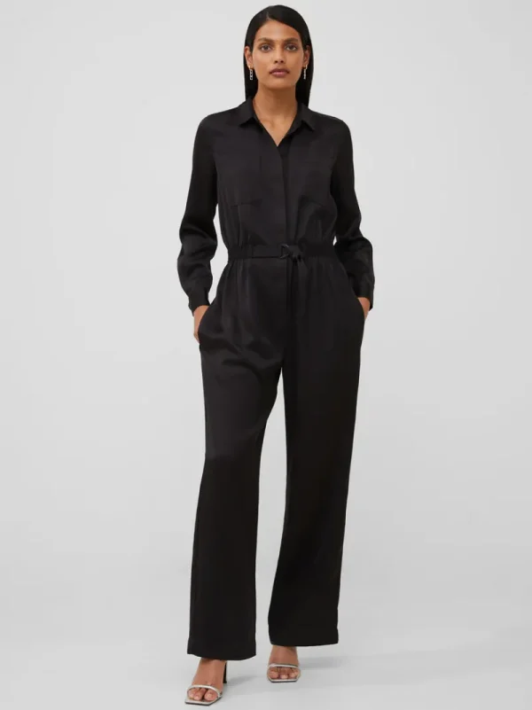 FRENCH CONNECTION Sale<Enid Crepe 70s Jumpsuit DarkSlate