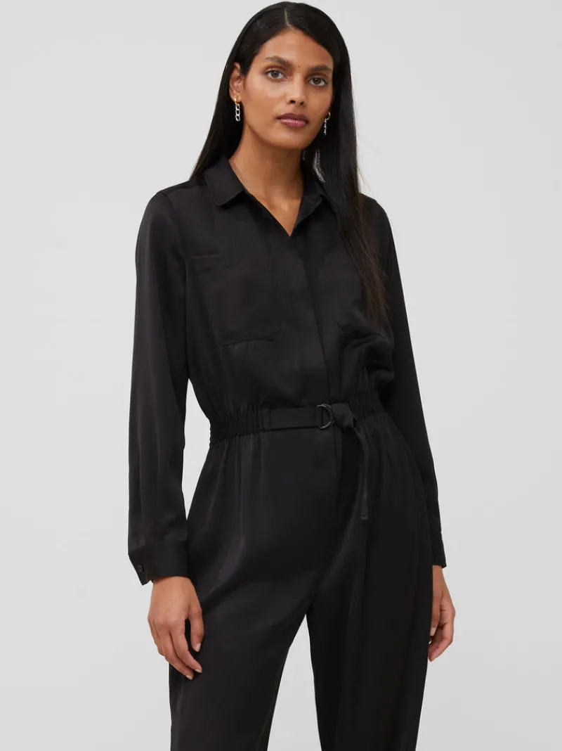 FRENCH CONNECTION Sale<Enid Crepe 70s Jumpsuit DarkSlate