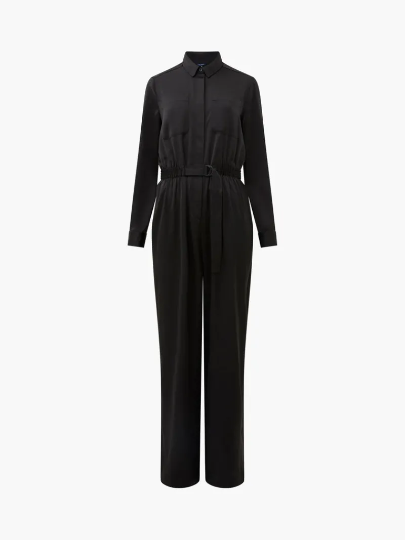 FRENCH CONNECTION Sale<Enid Crepe 70s Jumpsuit DarkSlate