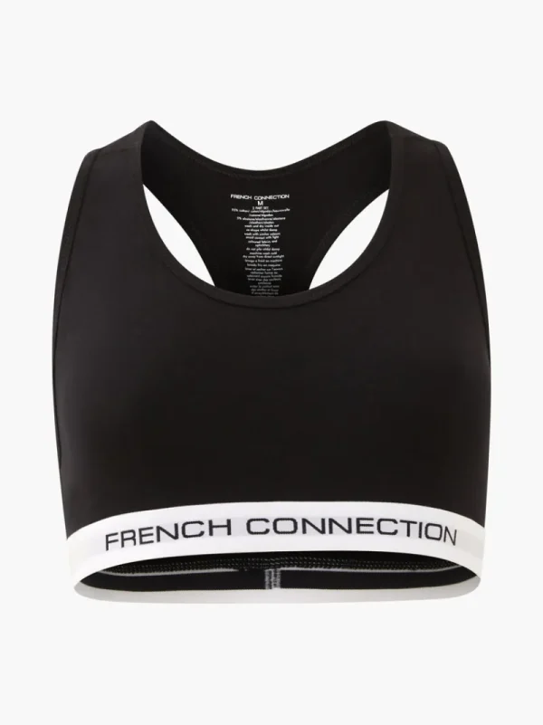 FRENCH CONNECTION Underwear<Fc 2 Pack Crop Top 3Cm Logo Black/Grey