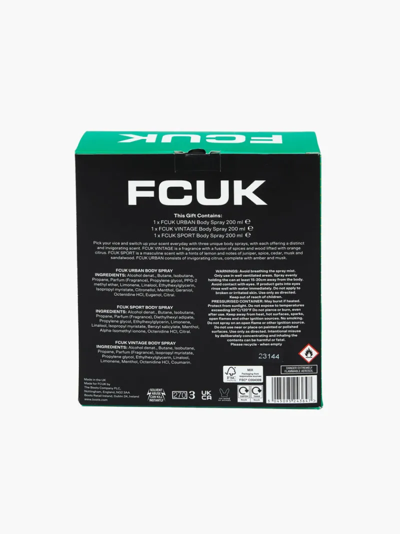FRENCH CONNECTION Fragrance & Grooming<FCUK One Of Each Body Spray Gift Set
