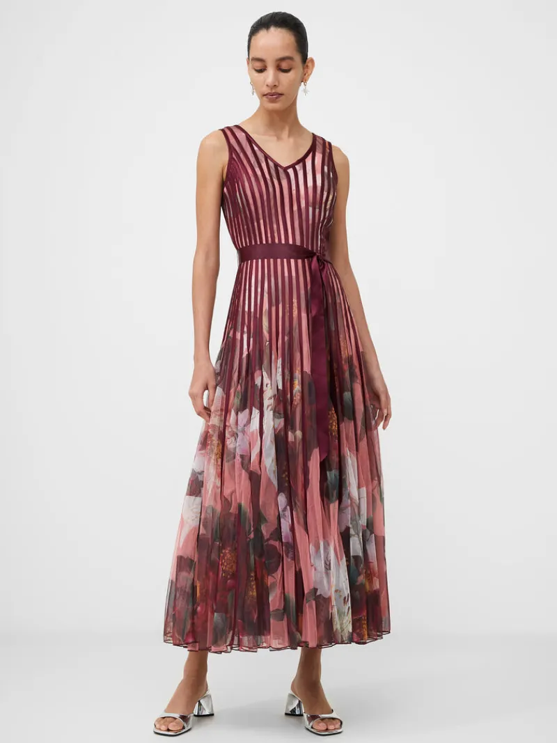 FRENCH CONNECTION Party Dresses | Wedding Guest Dresses<Floral Satin Panel Midaxi Dress PinkMulti
