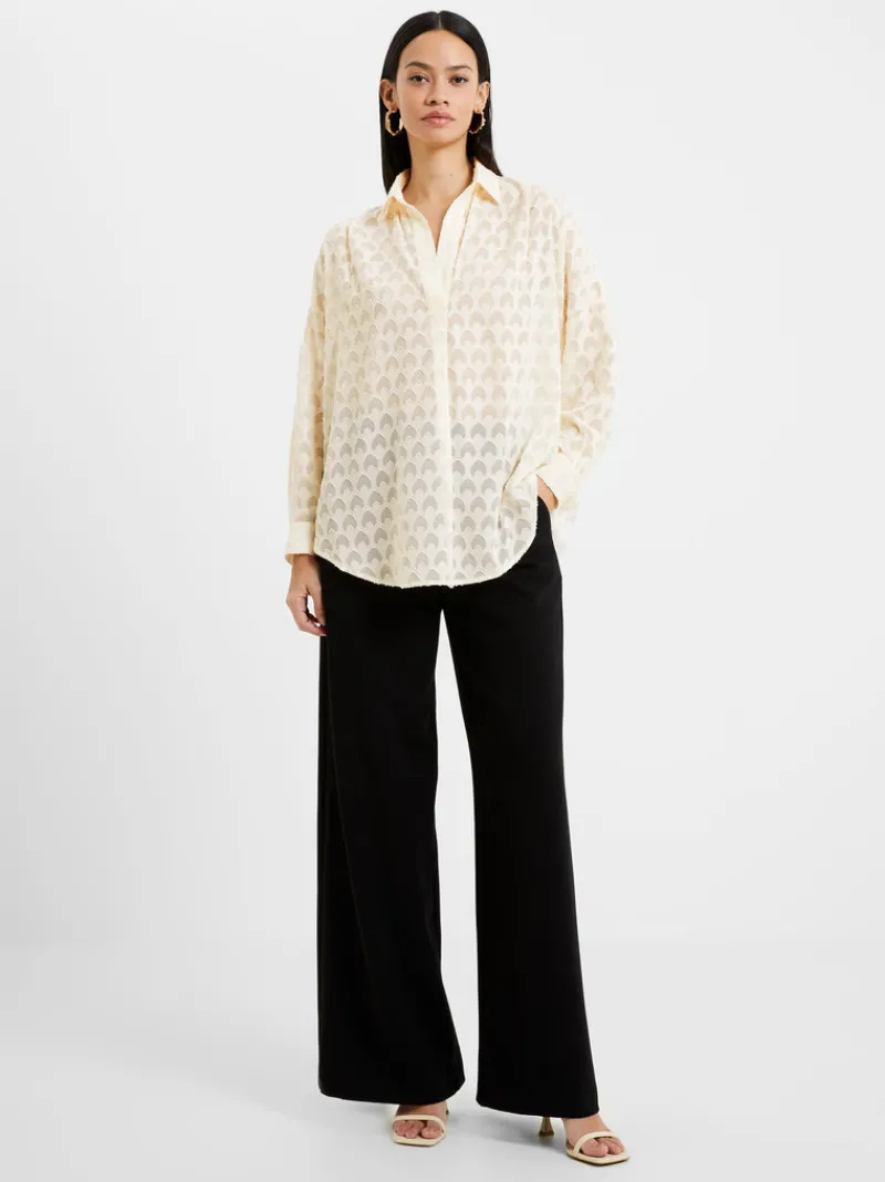 FRENCH CONNECTION Women's Shirts | Tops<Geo Burn-Out Popover Shirt ClassicCream