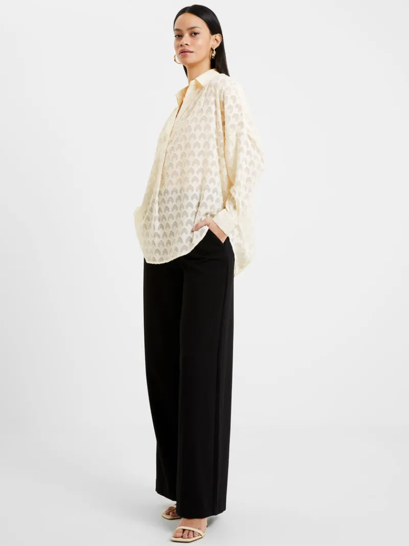 FRENCH CONNECTION Women's Shirts | Tops<Geo Burn-Out Popover Shirt ClassicCream