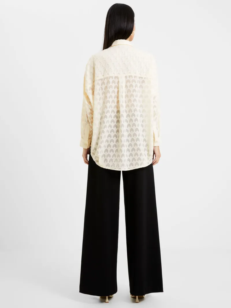 FRENCH CONNECTION Women's Shirts | Tops<Geo Burn-Out Popover Shirt ClassicCream