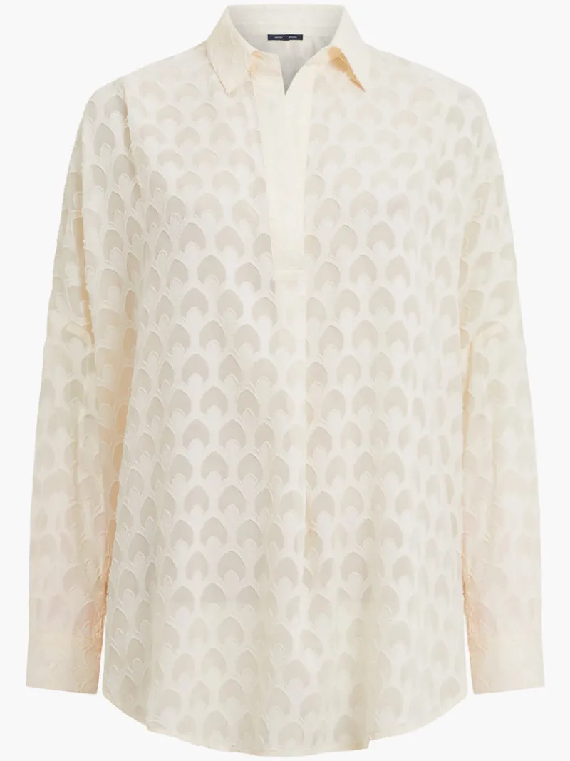 FRENCH CONNECTION Women's Shirts | Tops<Geo Burn-Out Popover Shirt ClassicCream