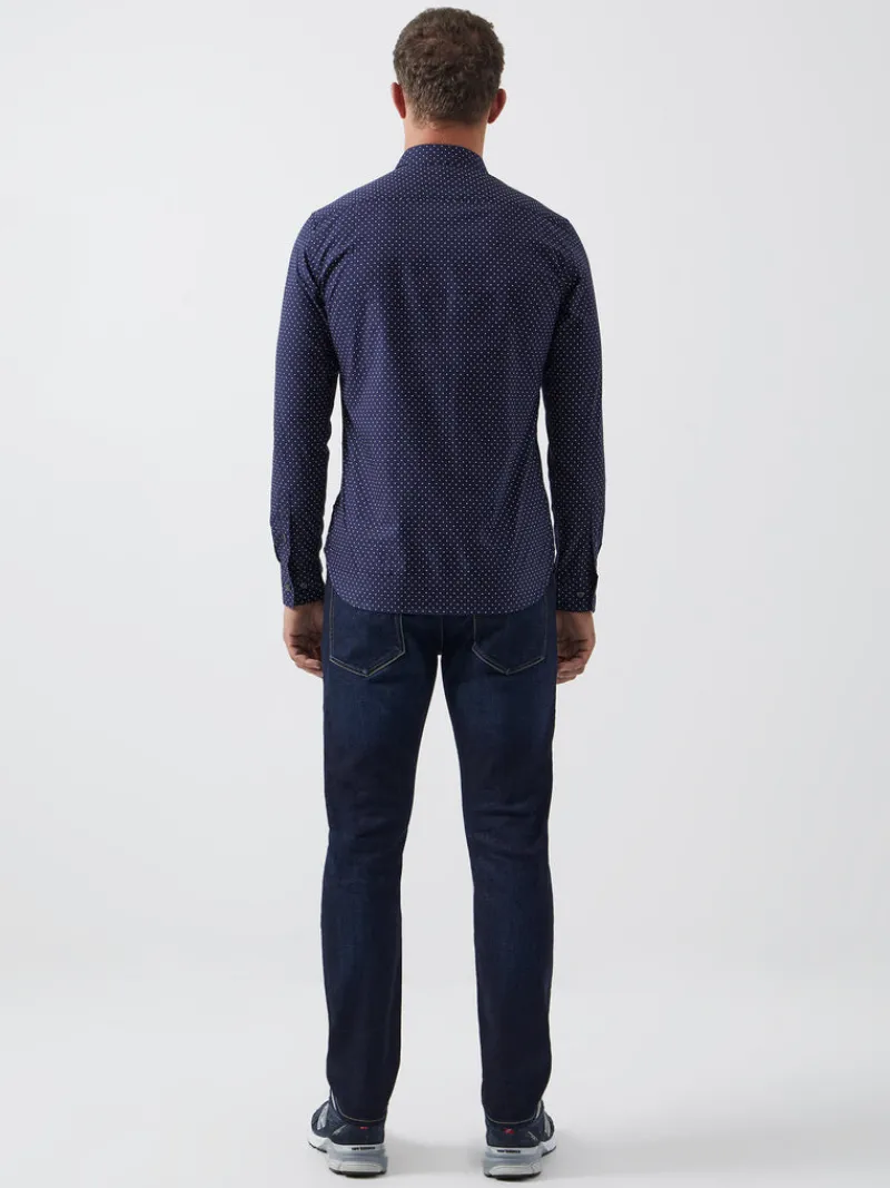 FRENCH CONNECTION Men's Shirts<Geo Dot Long Sleeve Shirt DarkNavyDot