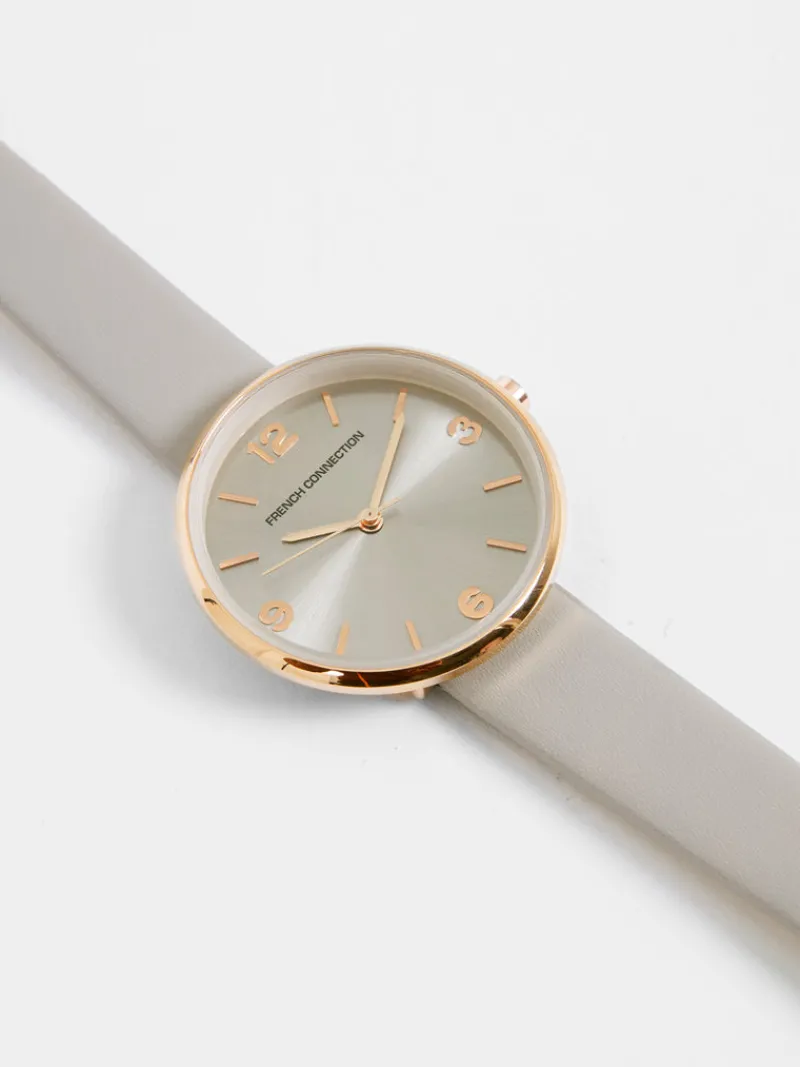 FRENCH CONNECTION Jewellery | Women's Watches< Leather Strap Watch Grey
