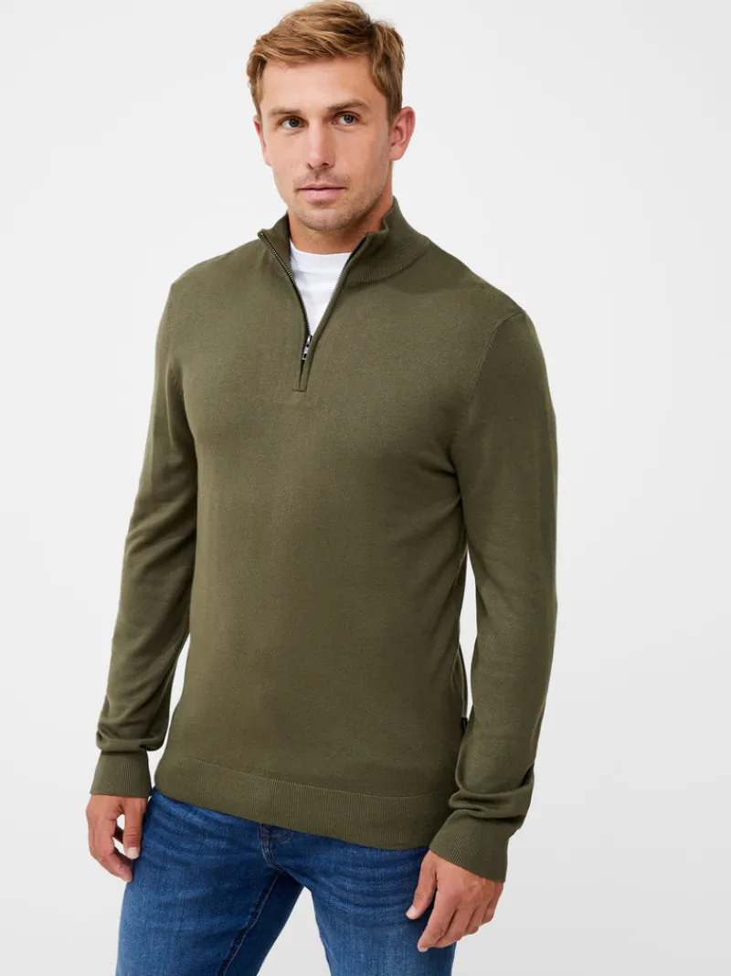 FRENCH CONNECTION Jumpers & Cardigans<Half Zip Sweatshirt IvyGreen