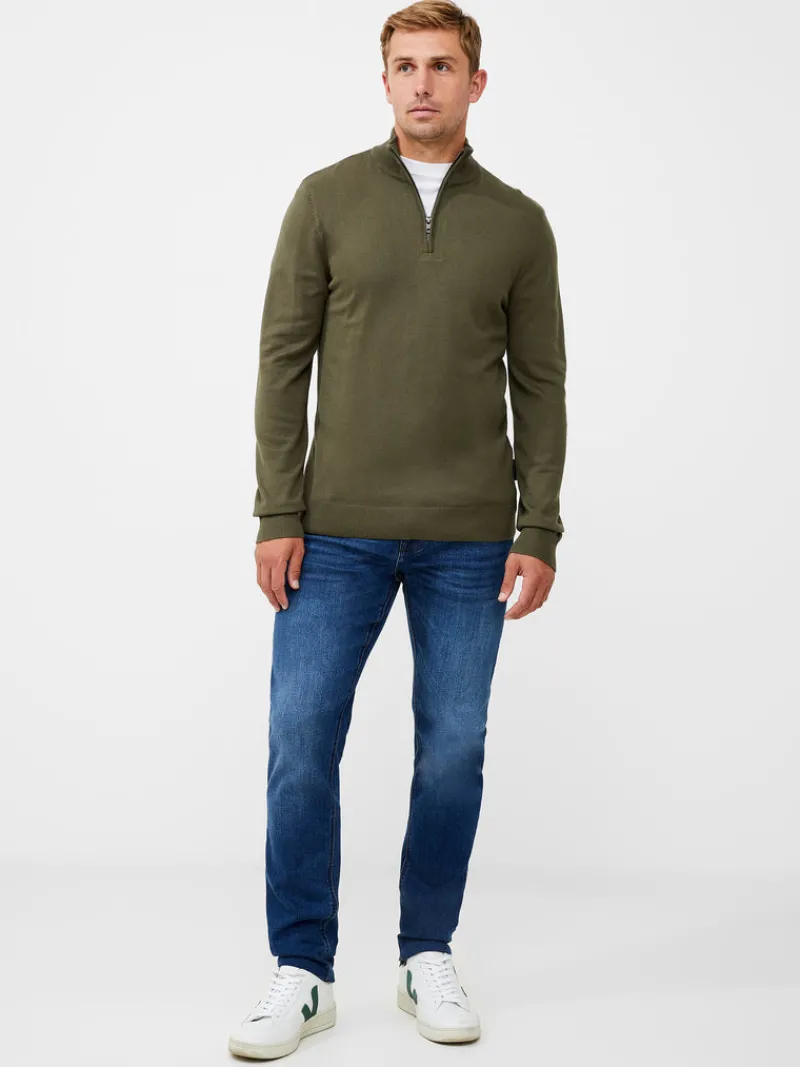 FRENCH CONNECTION Jumpers & Cardigans<Half Zip Sweatshirt IvyGreen