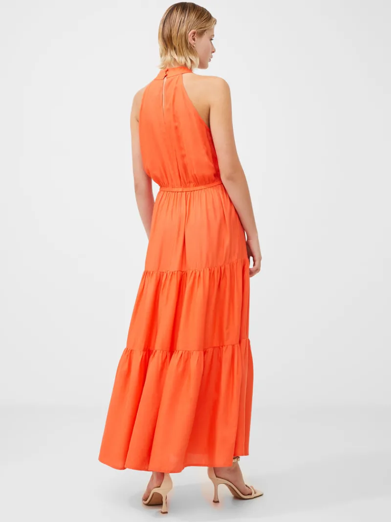FRENCH CONNECTION Wedding Guest Dresses<Halter Viscose Tiered Maxi Dress AmberSunrise