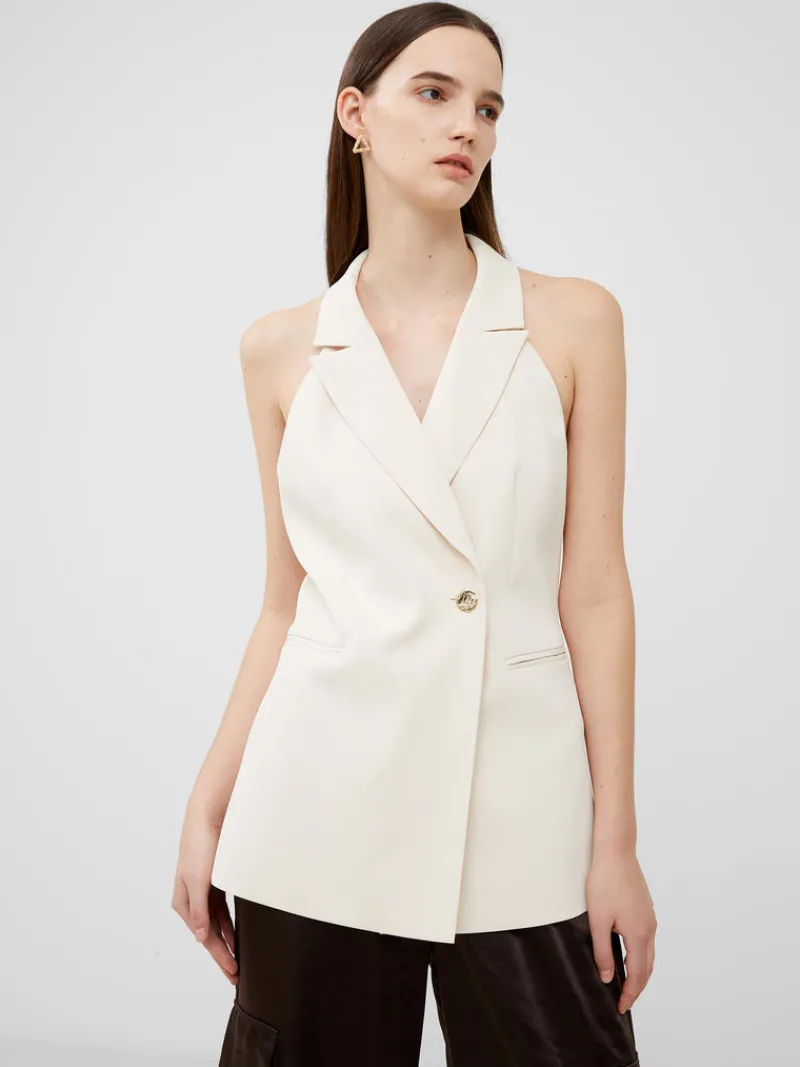 FRENCH CONNECTION Women's Suits | Co-ords | Coats & Jackets<Harry Suiting Halterneck Waistcoat ClassicCream