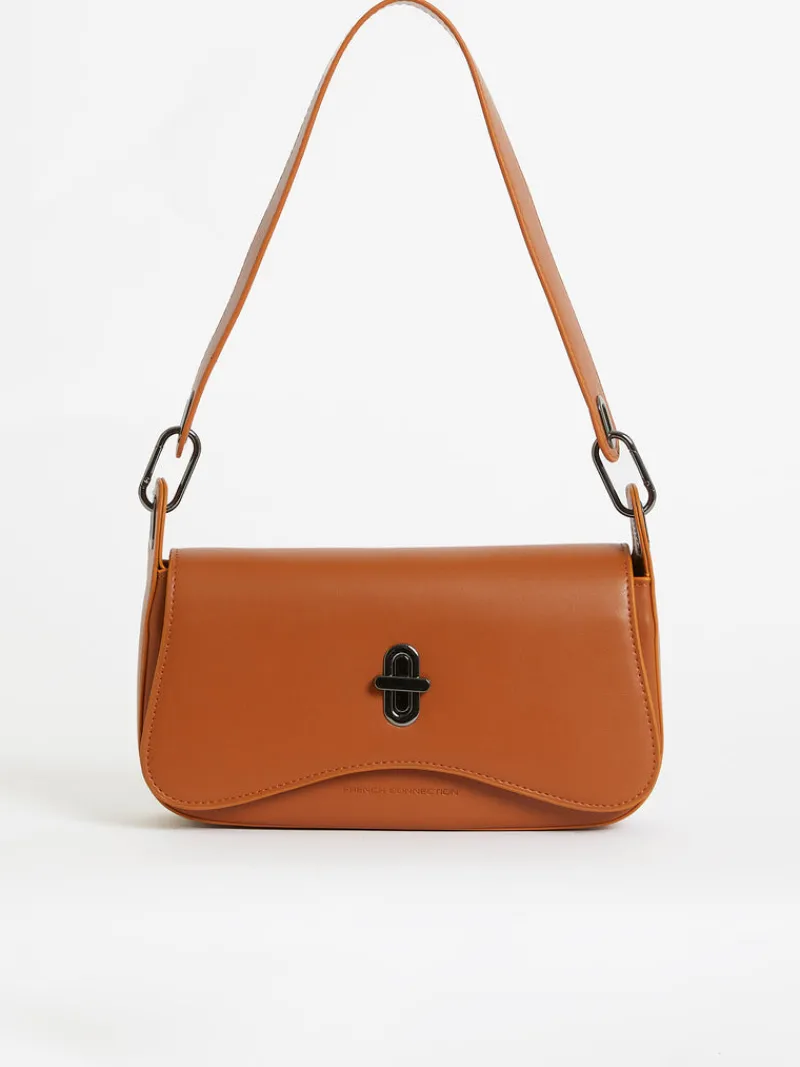 FRENCH CONNECTION Women's Bags<Jeenaa X Flap Baguette Bag Coffee