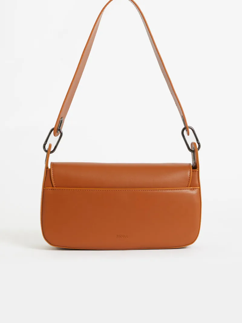 FRENCH CONNECTION Women's Bags<Jeenaa X Flap Baguette Bag Coffee
