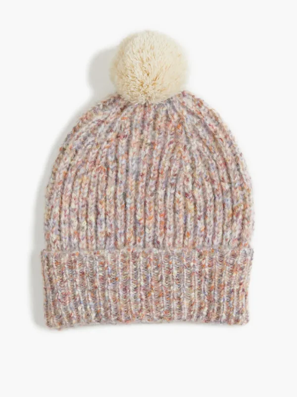 FRENCH CONNECTION Hats<Jill Recycled Rib Bobble Hat OatmealMulti