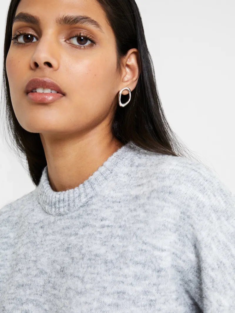 FRENCH CONNECTION Jumpers & Cardigans<Kezia Gathered Jumper LightGreyMel