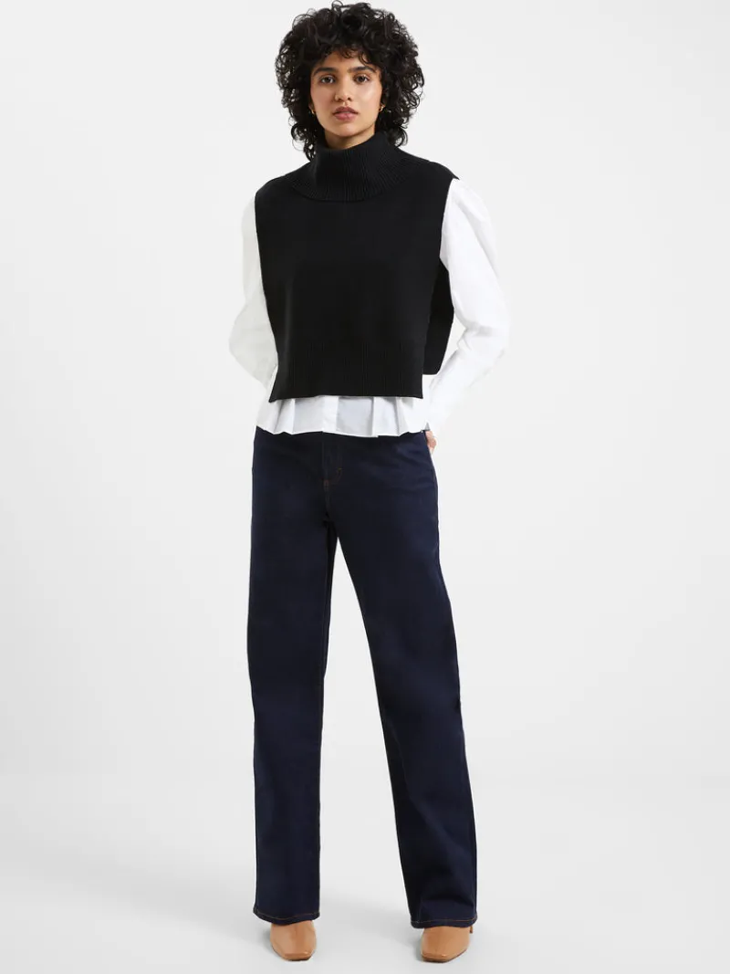 FRENCH CONNECTION Scarves<Knitted Cloak Black