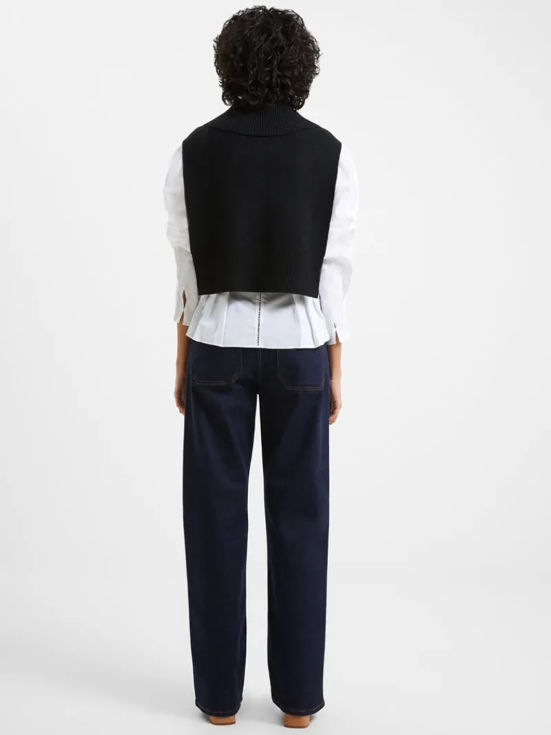 FRENCH CONNECTION Scarves<Knitted Cloak Black